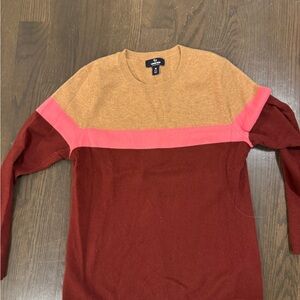Lands' End Women’s Cashmere Crewneck Sweater in Tan, Pink, and Brown